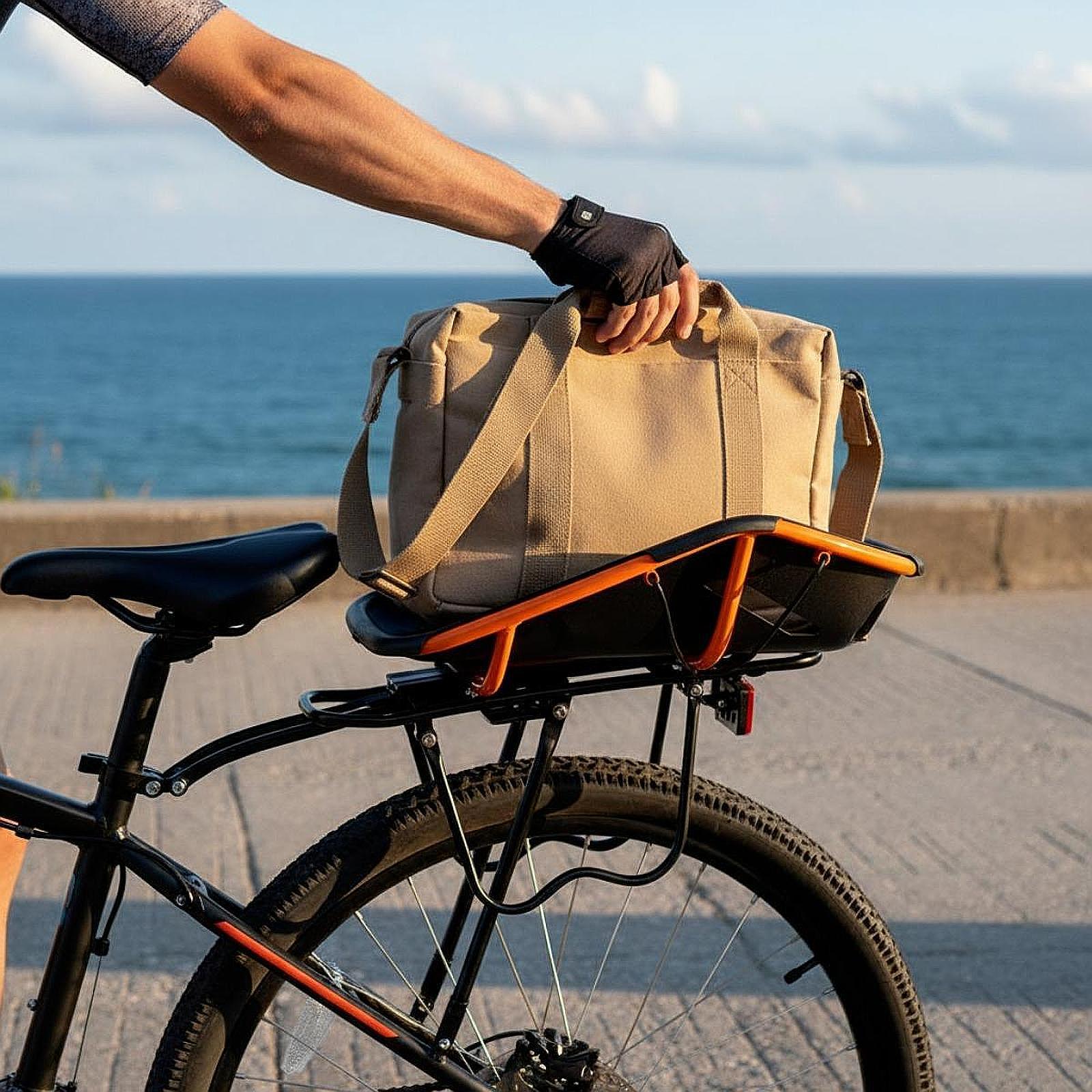 Mountain Biking Shop - Robuster Kunststoff-Stahl Fahrradkorb für Hinten Multifunktionaler