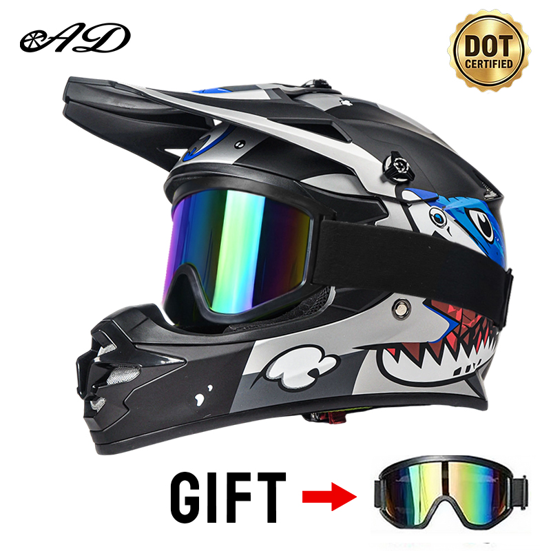 Mountain Biking Helmet - DOT-Zertifizierte Kinder-Motorradhelme Geeignet für Offroad-Straßenfahrten Mountainbike-Helm