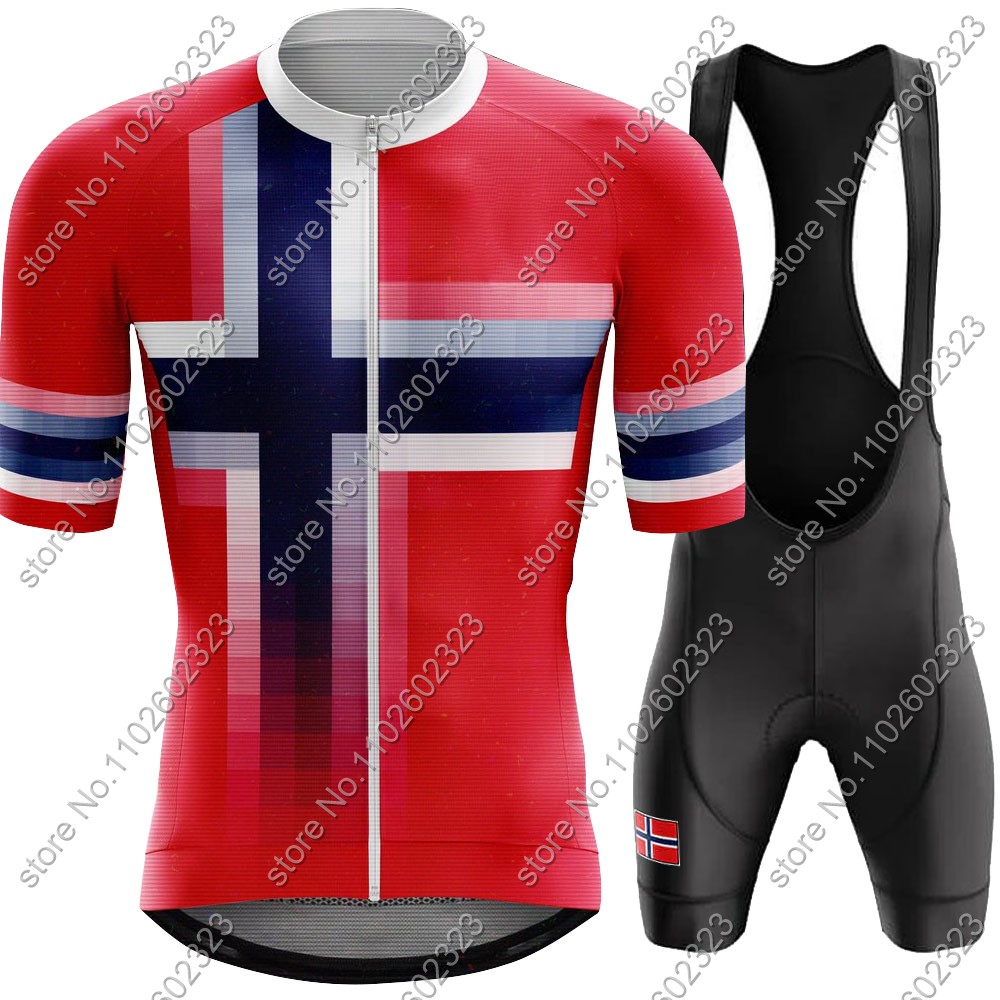 Mountain Biking Shorts - 2024 Norwegen Rad trikot Nationalmannschaft Set