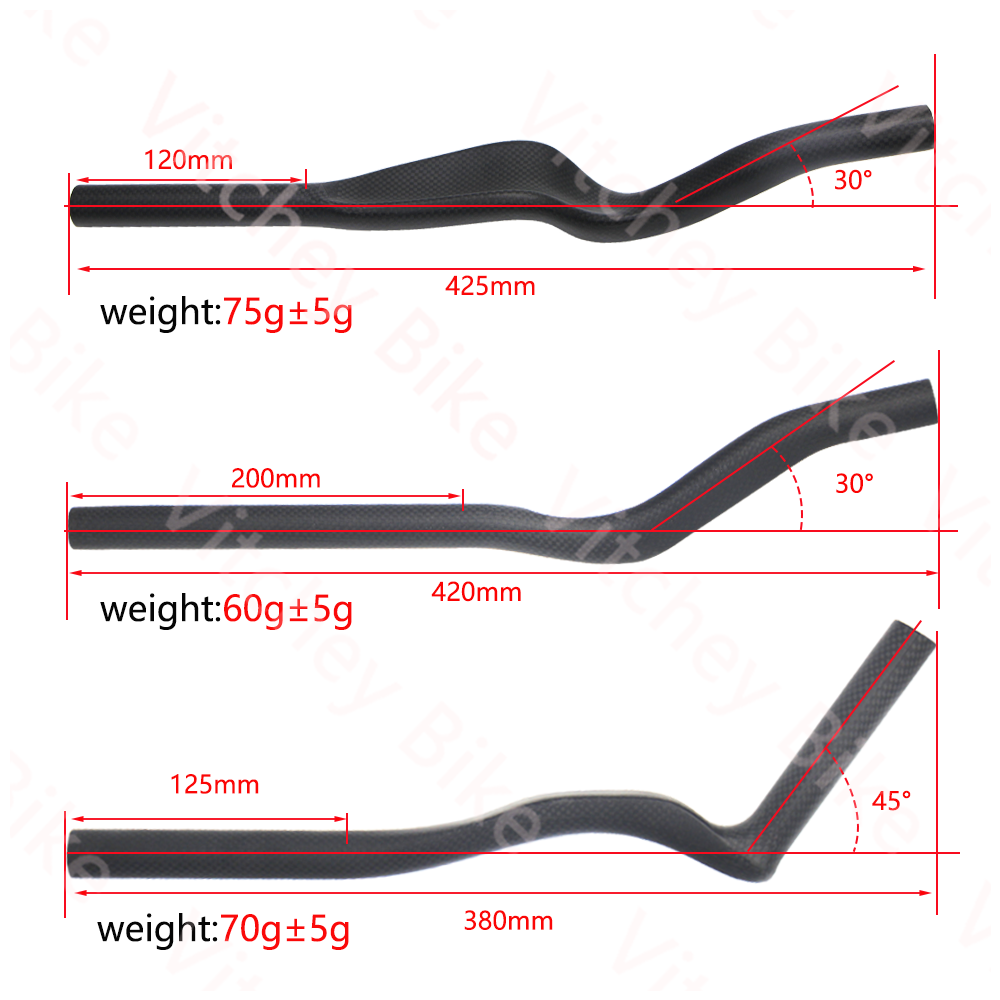 Vitchey Carbon-TT-Lenker ohne  – Mountain Biking Logo Bewertung und Preis