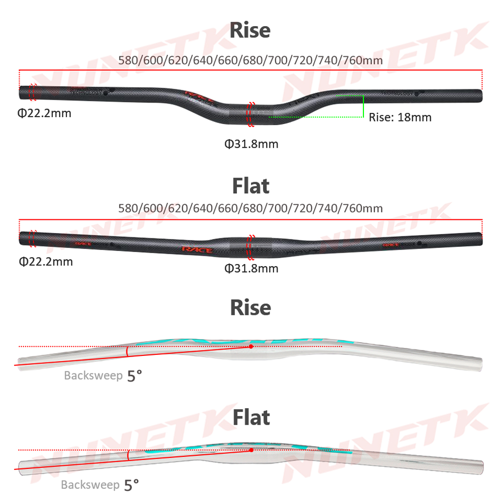 Race Face Next MTB-Lenker, 3K, – Mountain Biking Logo Bewertung und Preis